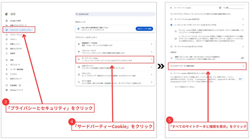 Google ChromeでOpenAIのCookieを削除する方法２
